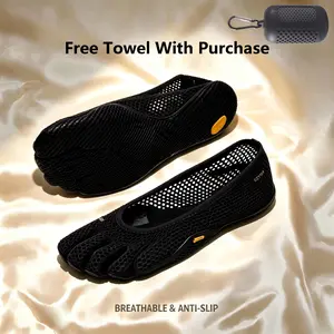Women Five Finger Shoes Soft Sole Non-Slip Breathable Mesh Quick-Dry Barefoot Style Indoor Fitness Yoga Pilates Dance Home Workout Outdoor Daily Wear Sports Shoes