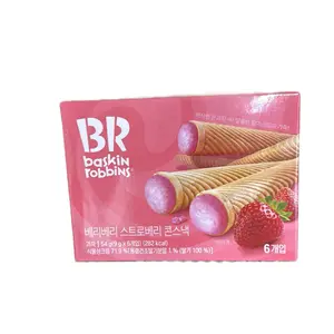 Baskin Robbins Dunkin Berry Strawberry Cones - 6 Pack - Perfect for Snacking