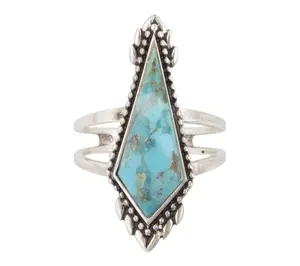 Barse Artisan Crafted Anemone Turquoise Ring