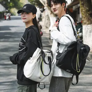 Fashion New Drawstring Pull String Backpack Men's Nylon Bag College Student Outdoor Sports Trip Backpack Schoolbag Female