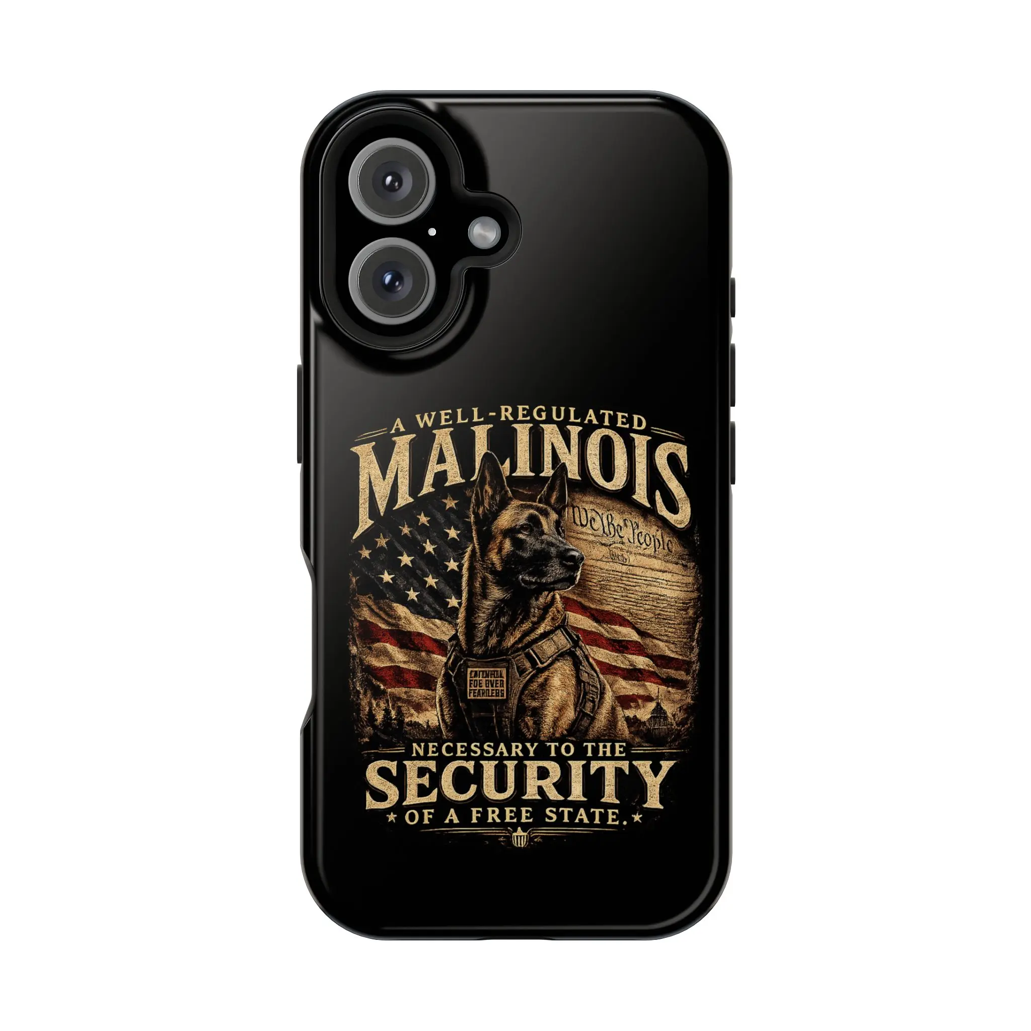 Phone Case — "A Well-Regulated Malinois: Necessary to the Security" Magnetic Impact-Resistant Case