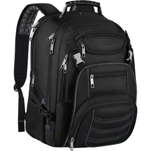 18.4 Inch Laptop Backpack, Travel Backpack for Men Women,60L Big Capacity Heavy Duty  Bag TSA Friendly RFID Anti  Pocket Backbag,21.2*15.5*11.5 inch Blue