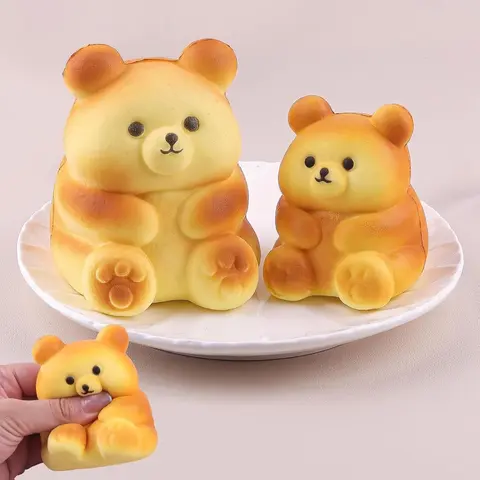 Anboor 2 Pcs Squishies Toys Squishy for Kids Slow Rising Animals Foam Squishies Jumbo Animal Big Birthday Gift Stress Relief Cute Squeeze Toy Gift for Kids Parents Partner