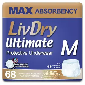 Ultimate Adult Incontinence Underwear Max Absorbent Diapers with Leak Protection Medium 68-Pack Super Absorbent Comfortable Material