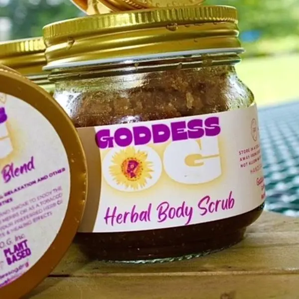 Herbal Infused Body Scrub - Organic Unscented Cleanser for Skin Repair - Natural Ingredients in Glass Jar