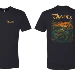 Florida Everglades Sunset T-Shirt | Airboat & Alligator Graphic Tee | Glades Outdoor Lifestyle Shirt