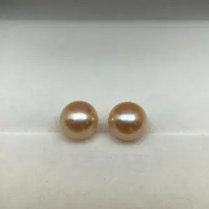 Freshwater Pearl Peach Ear Stud