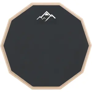 Practice Drum Pad, 8 Inches Double Sided Silent Drum Pad,  Dumb Drum for Beginners,Black