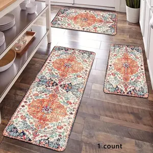 Vintage Style Non-slip Floor, Home Decor Carpet, Decorative Area Rug for Home Living Room Bedroom Kitchen, Room Decor, Home Decor Rugs, Vintage Floral Rug, Vintage Runner Rug