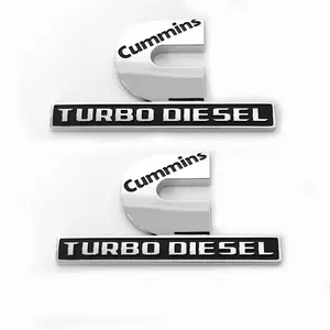 Cummins Turbo Diesel Emblem Set for 2019–2026 RAM 2500 & 3500 – Black/Red/Chrome Replacement Badges, 2-Pack Exterior Upgrade