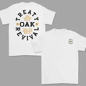 Oak Revival Treaty Casual T-Shirt, a meaningful gift for couples. Perfect Idea For Womenswear And Menswear Crewneck Tops