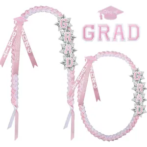 63'' Graduation Lei Necklace Class of 2026, Double Braided Money Lei with Tassel Graduation Gift