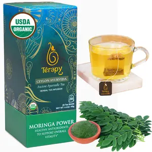 Moringa Power Tea by Terapy Ceylon | Ayurvedic Herbal Tea | All Natural Ingredients | 20 bags