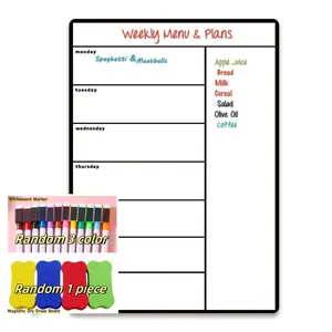 Weekly Plan Whiteboard, Magnetic Refrigerator Memo Pad, Ideal for To-Do Lists, Notes, Project Schedules, Household Chores, Events, Date Tracking