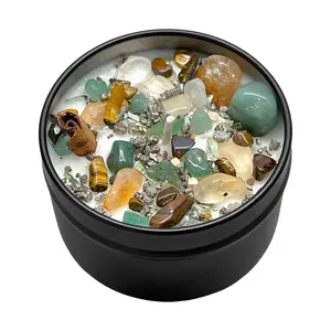 Money Magnet Manifestation Herbal Intention Candle | Ritual Altar Tool Crystal Spell Infused Scented Soy Candle Witchy Gift | Wealth Abundance Prosperity