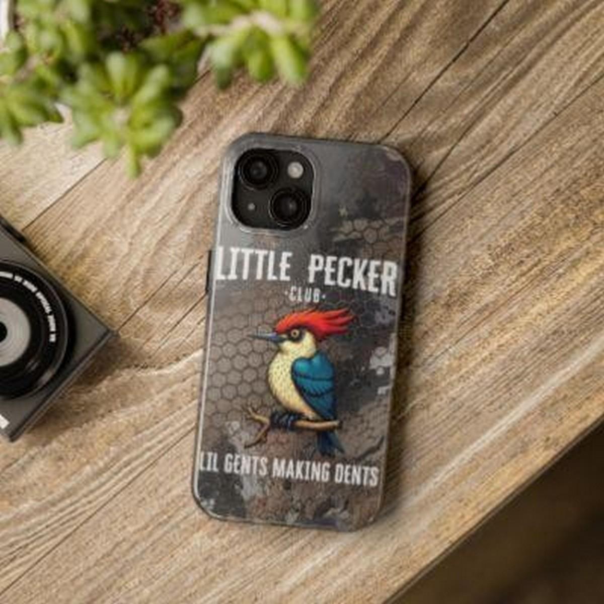 Little Pecker Club Lil Gents Making Dents Waterfowl Timber Camo Tough Iphone Case For iPhone 17 Pro Pro Max, 16, 15, 14, 13, 12, 11