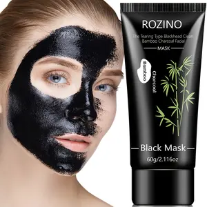 Bamboo charcoal powerful cleaning and oil control tear mask 60g, Charcoal Peel Off containing natural bamboo charcoal fiber, deeply cleansing pores, lasting moisturizing, long-term oil control, smoothing skin, instant firming, goodbye strawberry nose