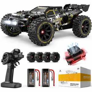 DEERC 1:14 Fast Brushless RC Cars, Max 50+ MPH, 2 3S Lipo Batteries 4x4 Waterproof RC Truck, All Terrain RC Truggy for Snow,Sand & Mud,  Rock Crawler