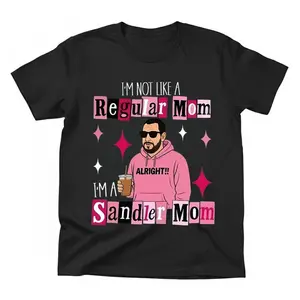 I'm Not a Regular Mom I'm a Sandler Mom Funny Tee| Adam Sandler Fan Graphic Gift T-Shirt for Mom| 100% Cotton Soft Round Neck Casual Top  graphic tee   tiktok shop deals