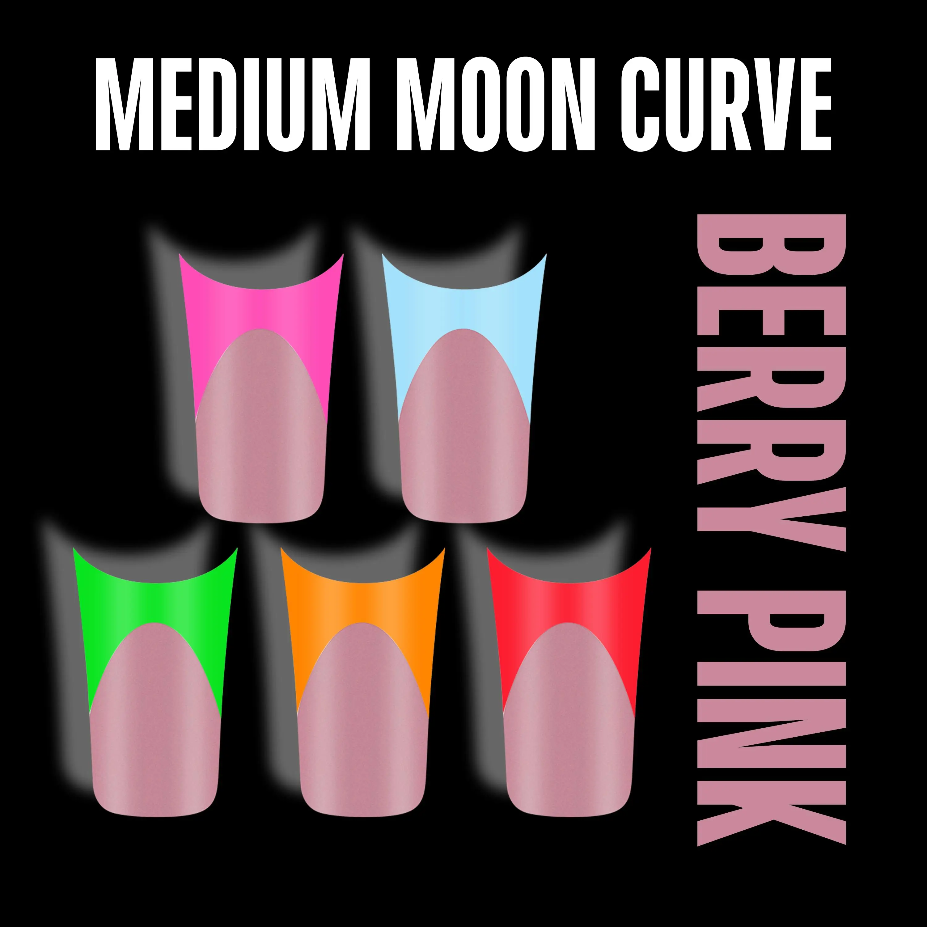 5 Mix Color French Tip Medium Duck Nail