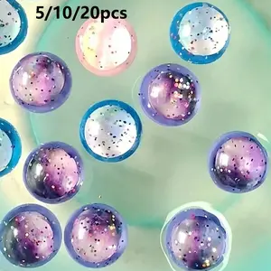 5/10/20pcs Starry Sky Series Bouncy Balls, Solid Elastic Balls, Outdoor Bouncy Balls, Party Prizes, Floating Toys, Back-To-School, Christmas Halloween