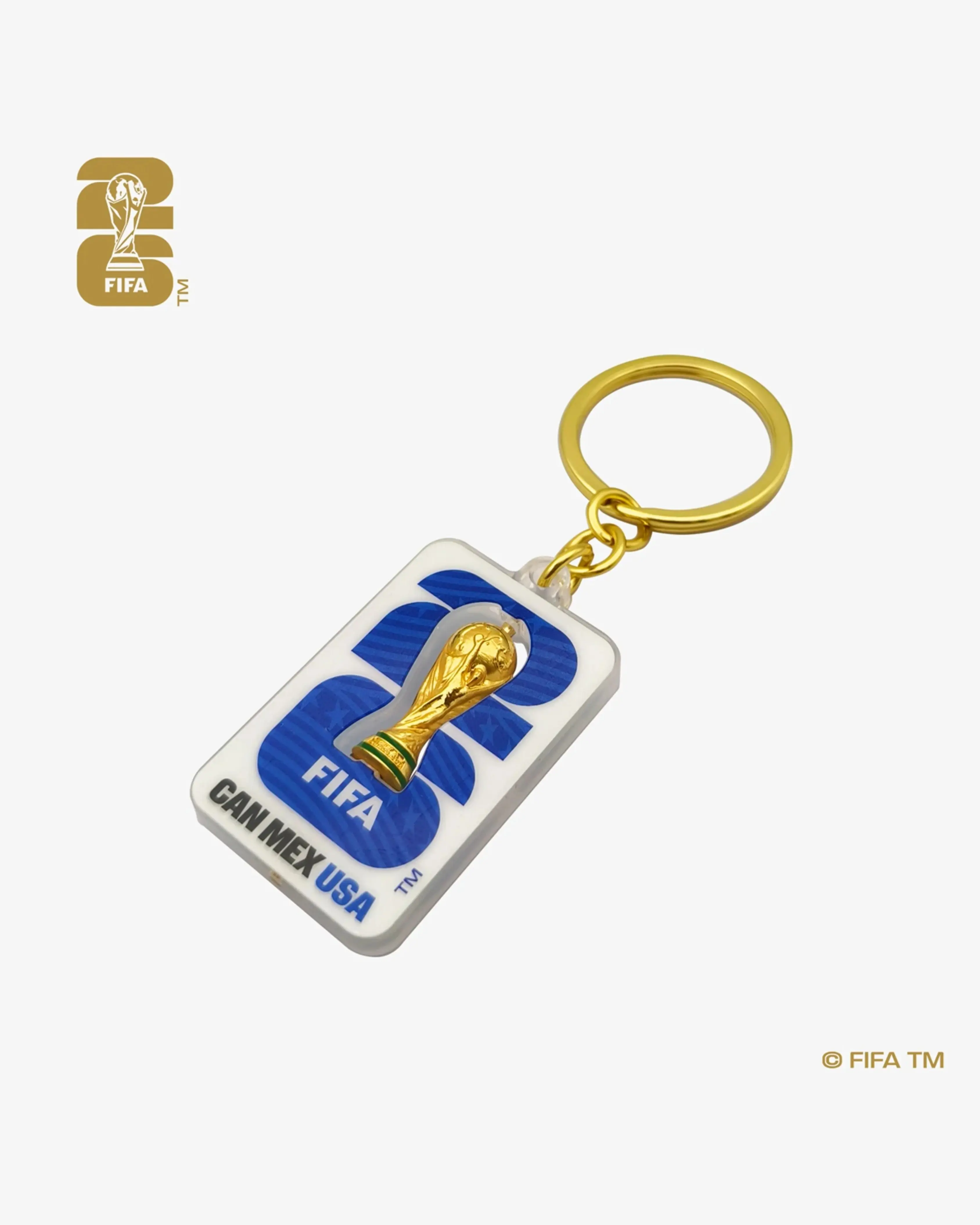 3D Rotating World Cup 26™ Trophy Host Countries Keychain - USA