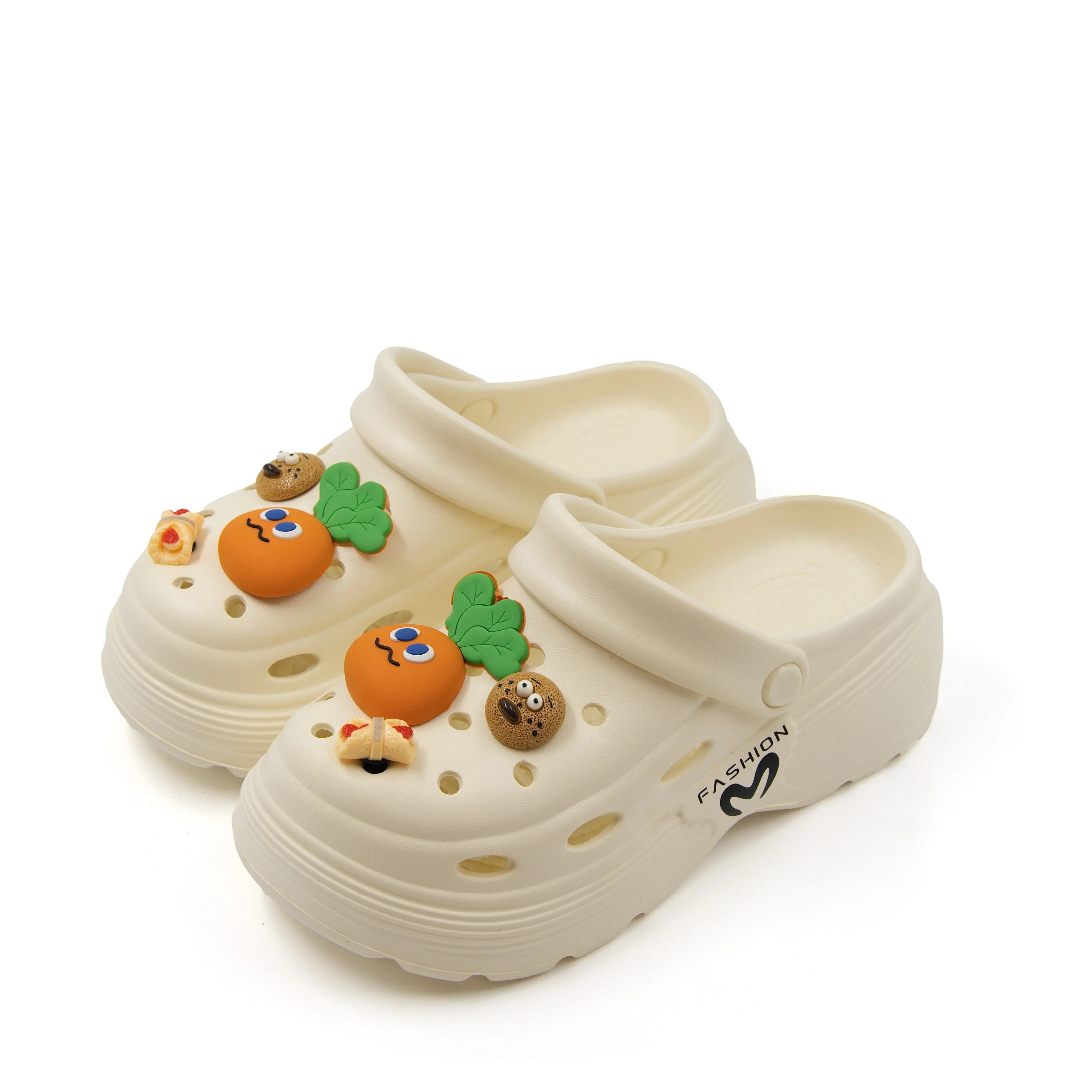 GRIP&GO Women's Casual Slippers - Cute Carrot Charm Clogs, EVA Material, Soft, Anti-Slip Sole, Breathing Feature, Suitable for Home & Summer Beach Walking Shoe, Women's Footwear