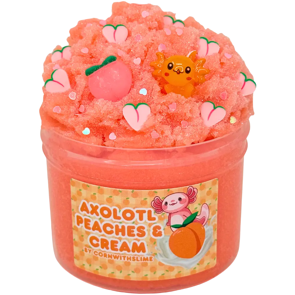 Axolotl Peaches & Cream 8oz Slime Icee Texture Scented Peaches & Cream Not Edible Axolotl Peaches & Cream 8oz Slime Icee Texture Scented Peaches & Cream Not Edible