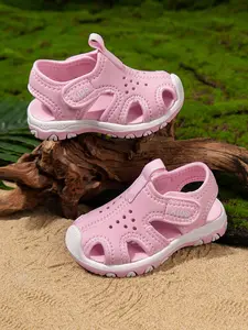 Baby Girl Breathable Hollow Out Anti-Collision Sandals, Soft Sole Non-Slip Beach Shoes, Toddler Walking Shoes, Soft Soled Shoes