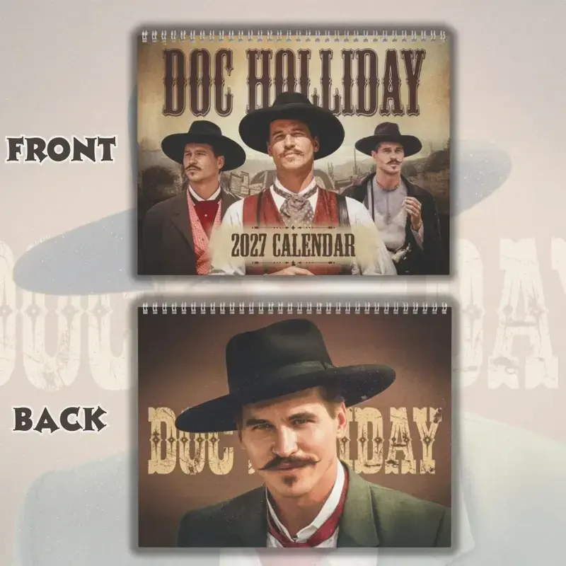 Best Line Of Doc Holliday 2027 Wall Calendar, Tombstone Movie Calendar And Planner, Western Cowboy Wall Decor, Classic Film Gift, Christmas Gift For Fans