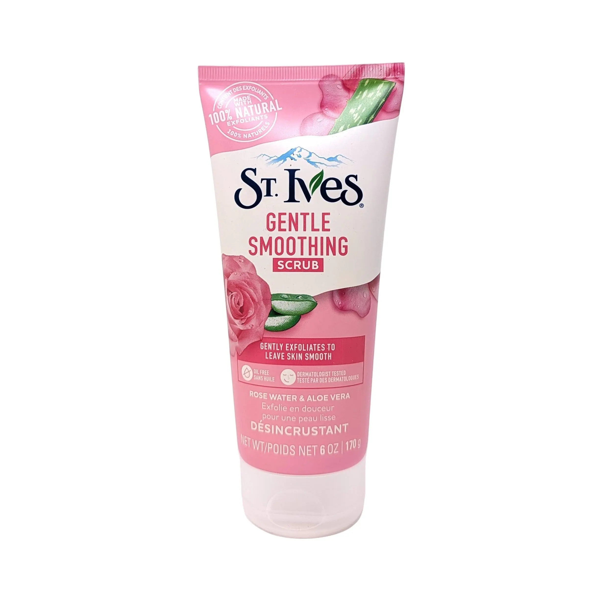 St Ives Gentle Smoothing Scrub Rose Water & Aloe Vera 6 oz