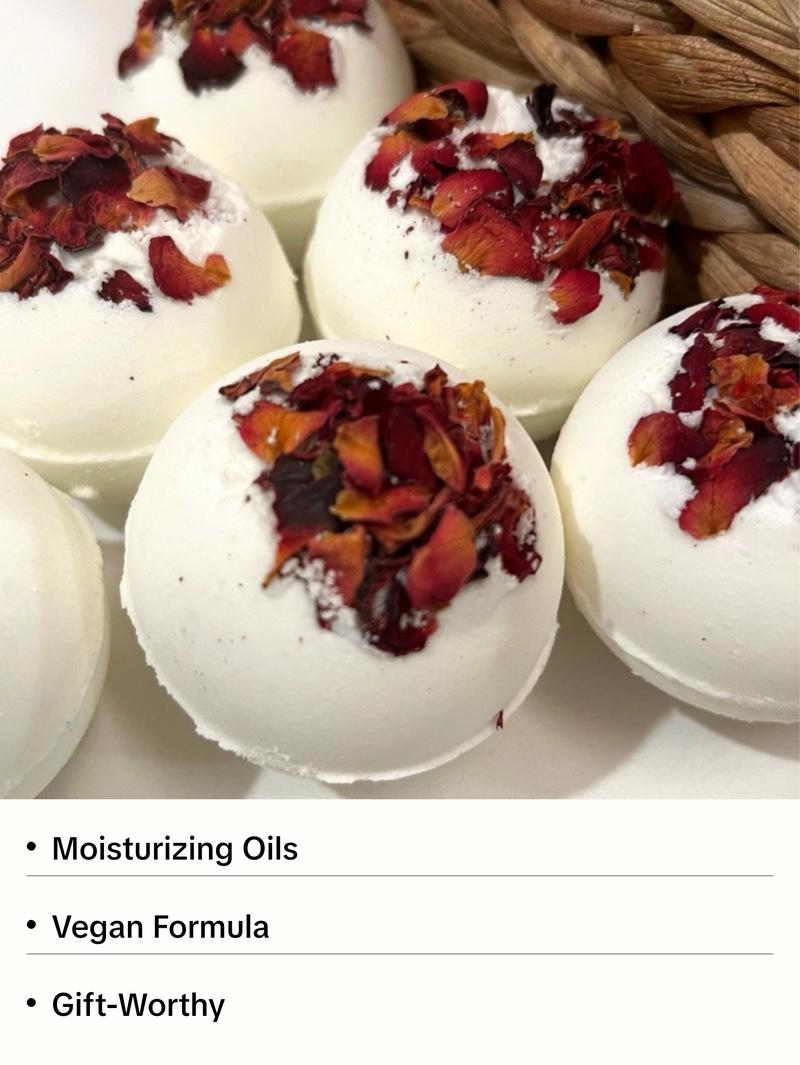 Rose Bath Bomb, Pick your Scent, Natural Bath Bomb, Fragrance, Aroma Shower, Rose Flowers, Fizzer, Skin Care, Body Care