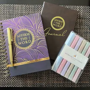 52-Week Prayer Journal for Women Bundle: Personalized Bible Study Bundle with Christian with Highlighters and Executive Pen
