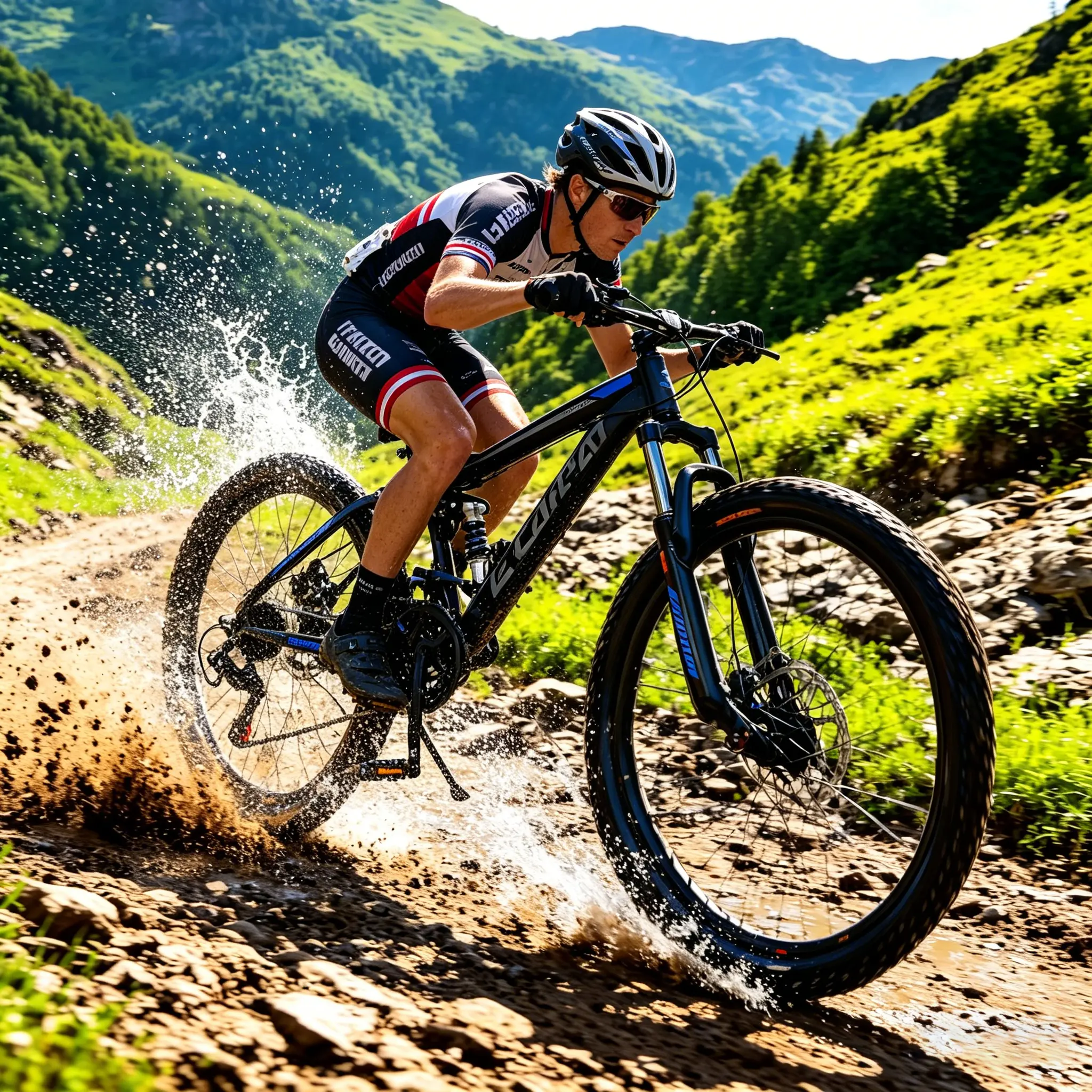 24 Inch Mountain Bike with Dual Suspension & Disc Brakes