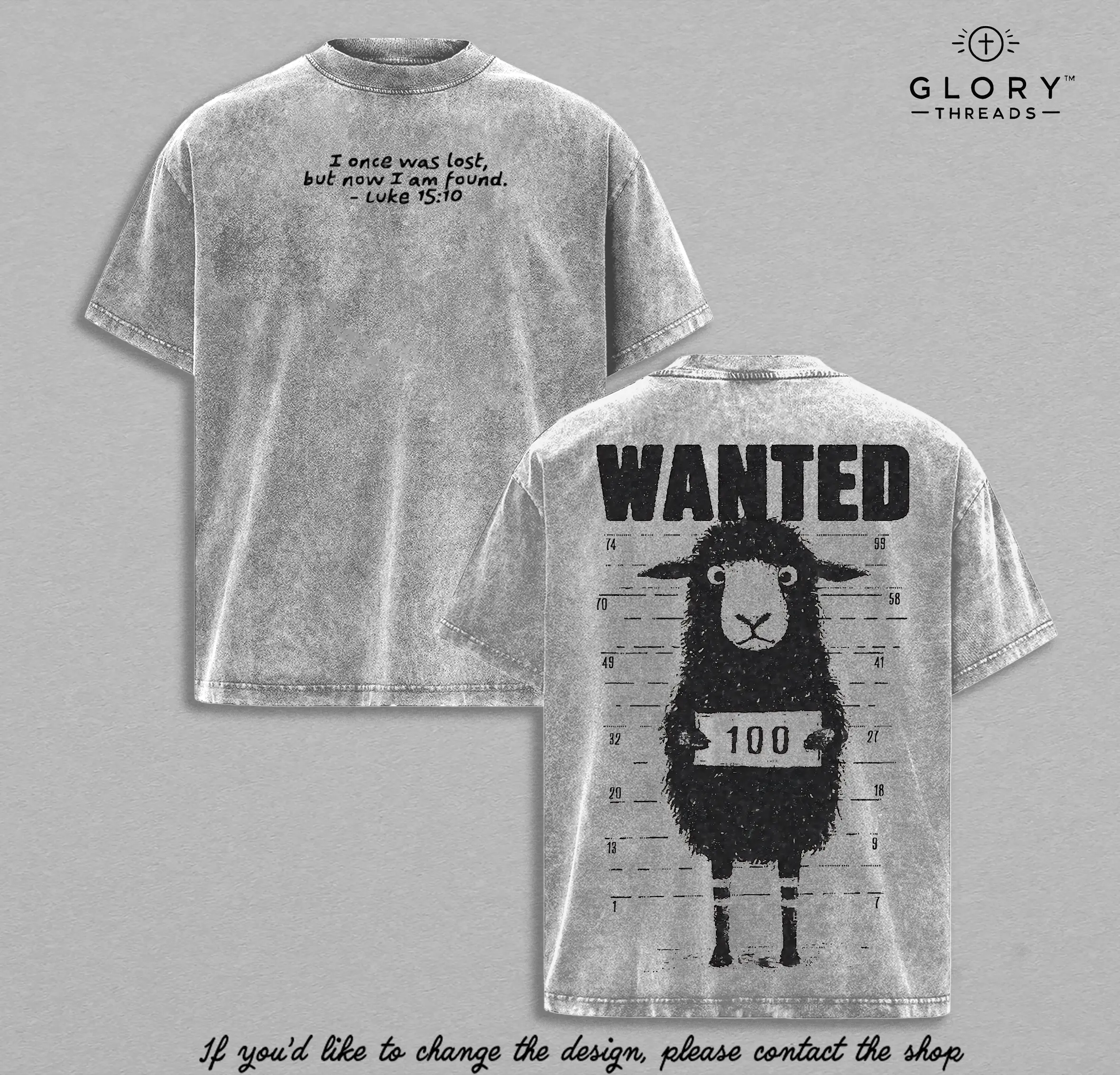 Christian Sheep Wanted Shirt I Once Was Lost But Now I Am Found Luke 15:10 Vintage Washed Oversized Tee Faith Graphic Unisex Gift For Christians