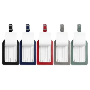 Faux Leather Luggage Travel Bag Tags (4 Pack)