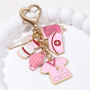 Classic Nurse Theme Keychain, Pretty Fashion Accessory, Thoughtful Gift for Nurses and Doctors, Nurse Theme Keychains
