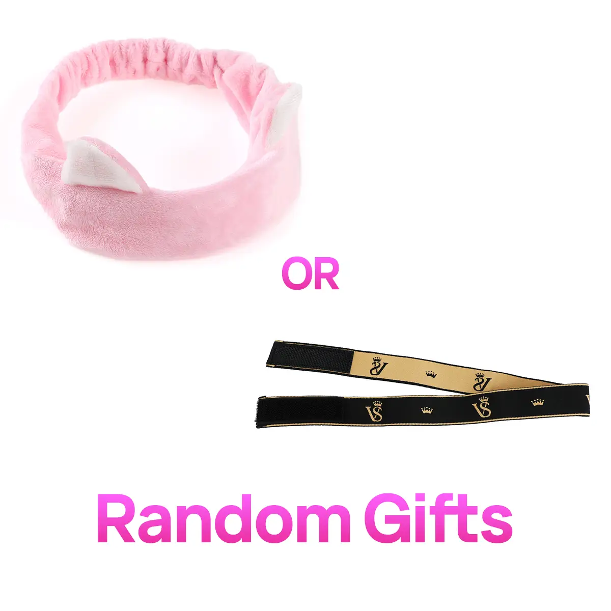 Vshow Elastic Band for Wig Edges 60cm-65cm Black&Golden Color Or Cat Ear Band