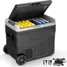 EUHOMY Heavy-Duty Portable Refrigerator Freezer Cooler (23L/35L/50L/24Qt/37Qt/53Qt) - 12V/24V DC & 110-240V AC, -4°F~68°F Range, Nonslip Wheels, 2 Baskets, Dual Zones, Carry Handle, Eco Low Power, Vehicle Compatible for Camping, RV Travel,techvibes
