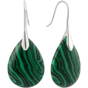 Teardrop Stone Grey Drop Earrings Fishhook Dangle Earrings for Women