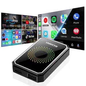 【Check Compatibility】LAMTTO 2026 Wired to Wireless CarPlay Adapter Supports Netflix/YouTube/TikTok on Car TouchScreen (Hotspot Required), Not for Tesla/BMW or Wireless CarPlay, Auto Bluetooth –Perfect Tech Gift for Car Lovers CarPlay Dongle Fathersdaygift