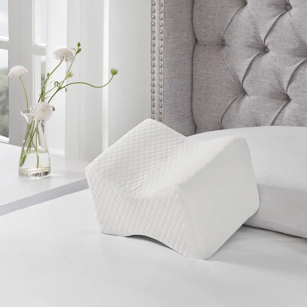 Sleep Philosophy Gel Memory Foam Contour Support Pillow, Ergonomic Side Sleeper Cushion with Machine-Washable, Removable Super Soft White Cover