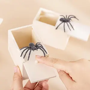 Spider Box Party Game Prop, 1/2/3 Counts Holiday Festival Spider Box, Funny Spooky Prank Box for Party Decorations, Party Gift Prop for Birthday Party, Halloween