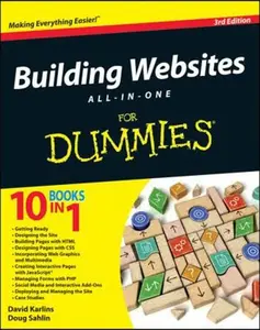 USED Book - Building Websites All-in-One For Dummies, 3rd Edition by Karlins, David (Paperback) - english