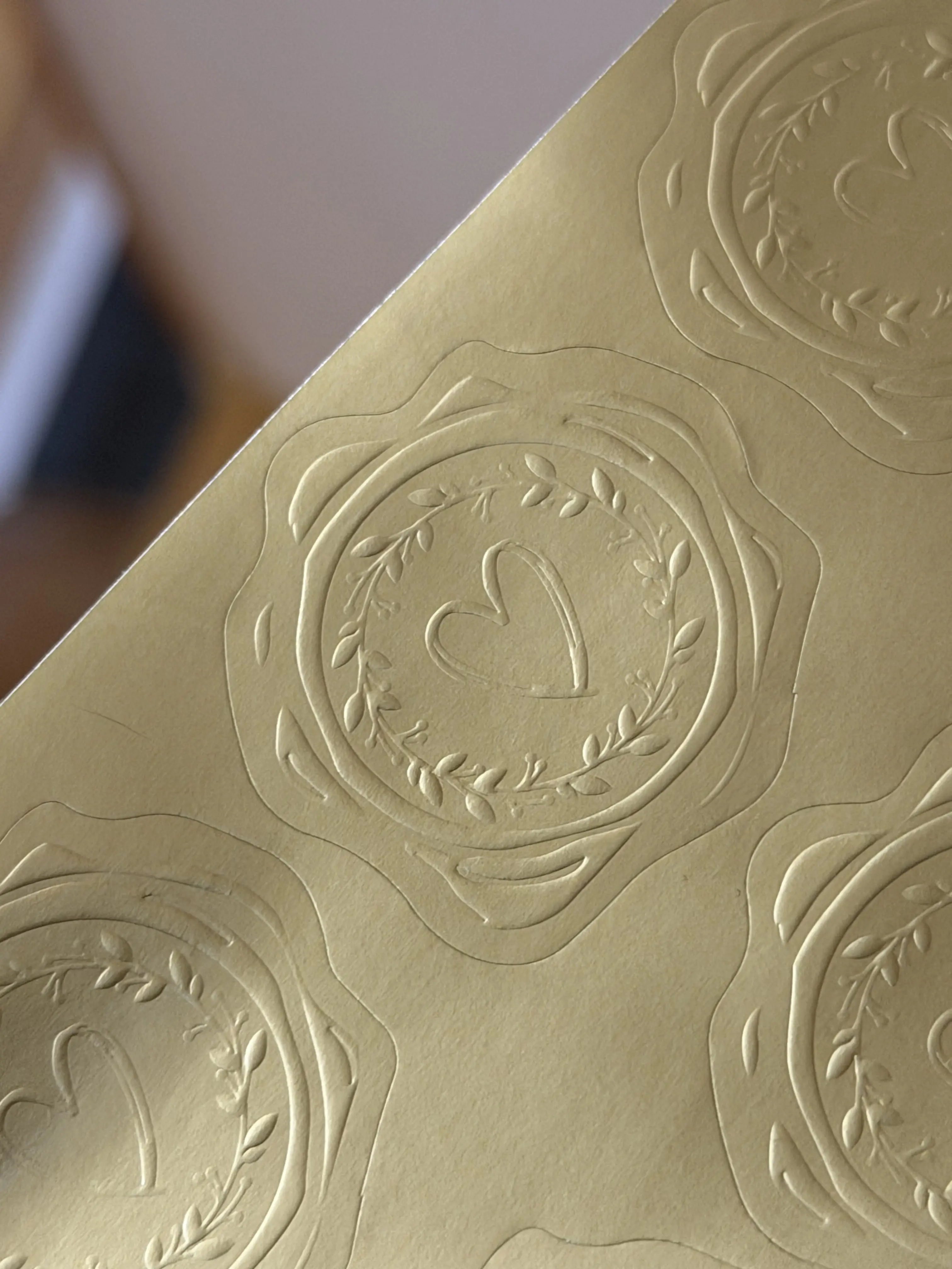Gold Metallic Heart stickers Gold Metallic Heart stickers