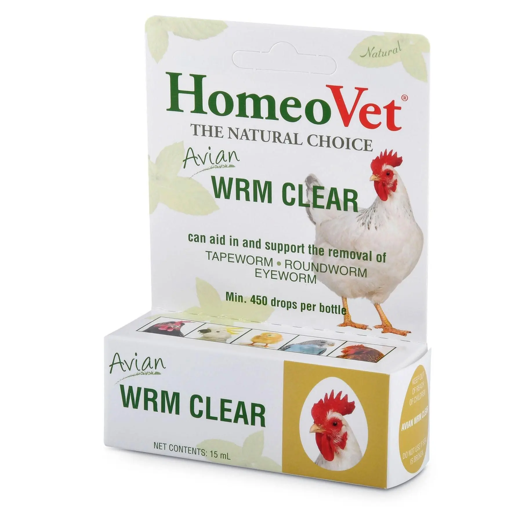 HomeoVet Avian Wrm Clear Poultry Dewormer Drops