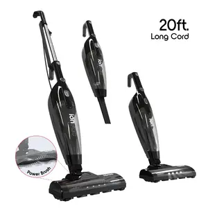 Ionvac Spree Corded Stick Vacuum, Multi-Surface 3-in-1 Upright/Handheld Vacuum Cleaner with Carpet Cleaner Brush and LED Lights, Model #8899