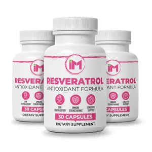 IM Resveratrol - 3 Bottles - Antioxidant Formula with Magnesium & Lemongrass for Healthy Fitness and Beauty - Supplement