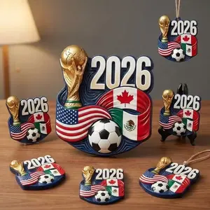 2026 Year Us Mexico Memorabilia Resin Figurine, Fan Collection Decorations, Fridge Magnets, Soccer Theme Creative Gift, Football Collectibles