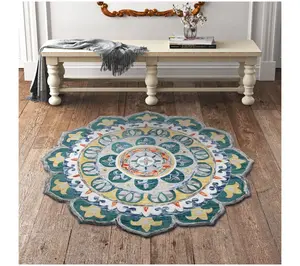 Ox Bay Bohemian Medallion Hand-Tufted Wool Indoor Rug 4' Round